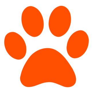 Paw Decal (Orange)